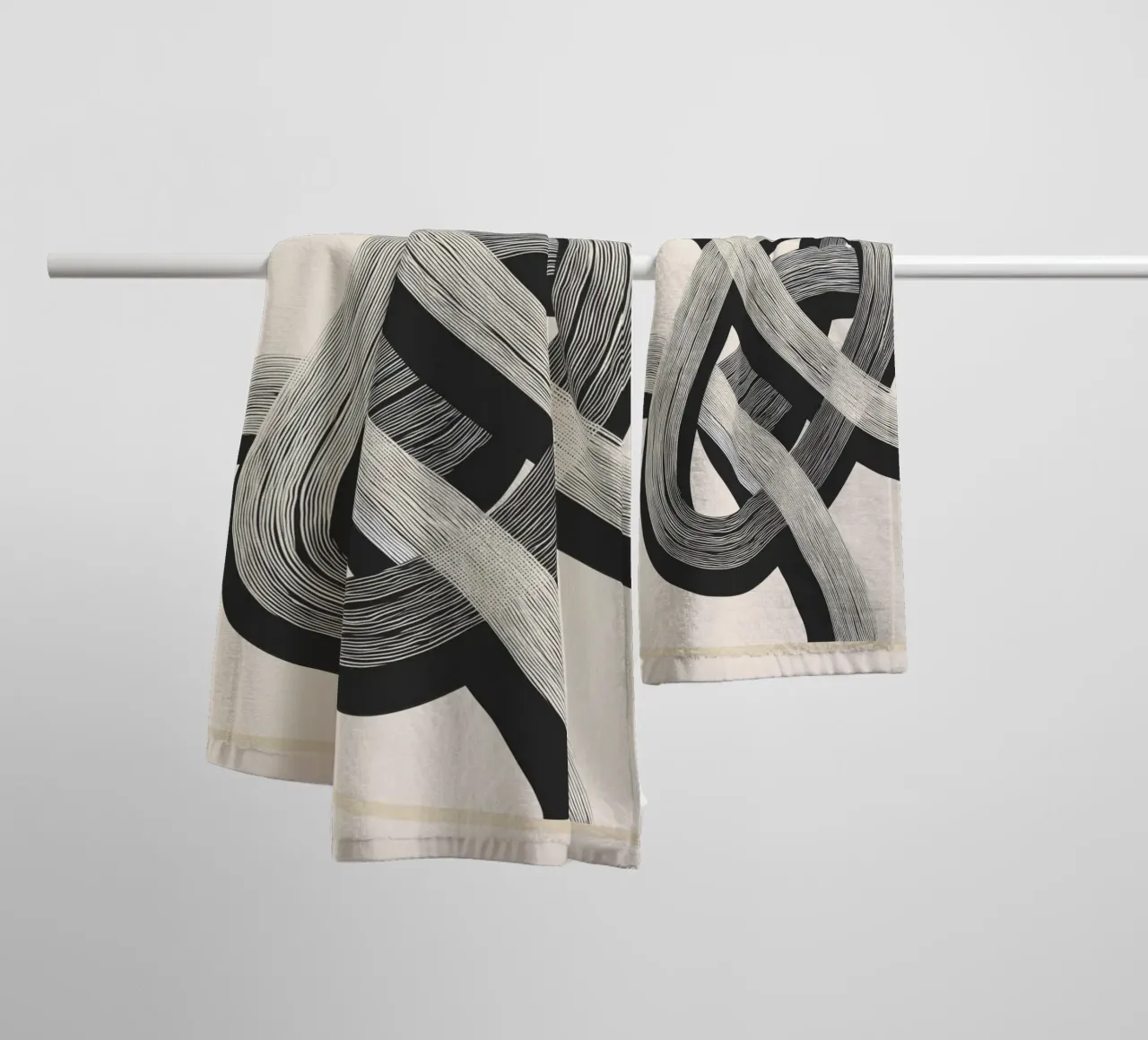 Interwoven Lines Abstract Art 1 asciugamano da bagno da Nadjaa