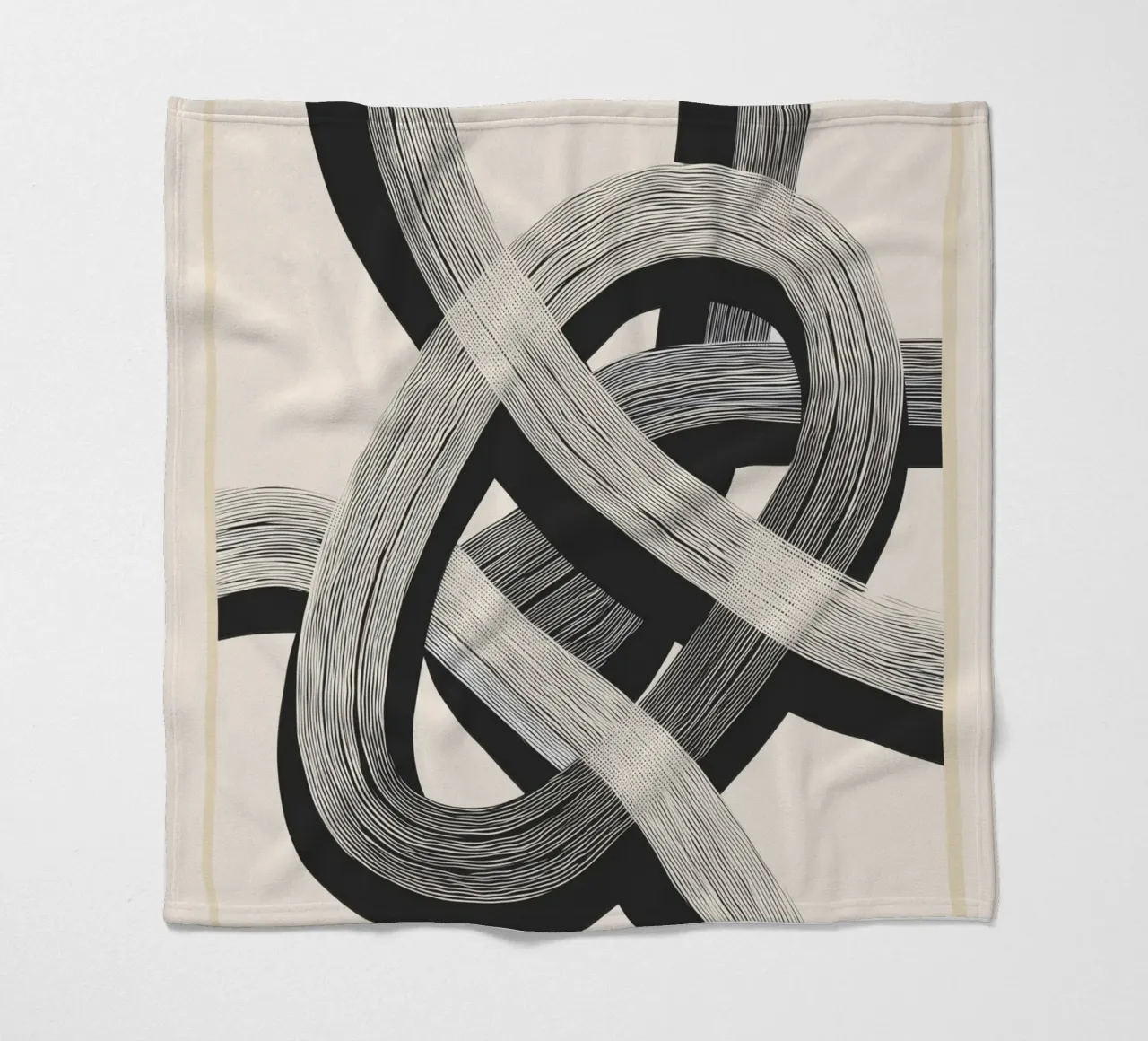 Interwoven Lines Abstract Art 1 coperta in pile da Nadjaa