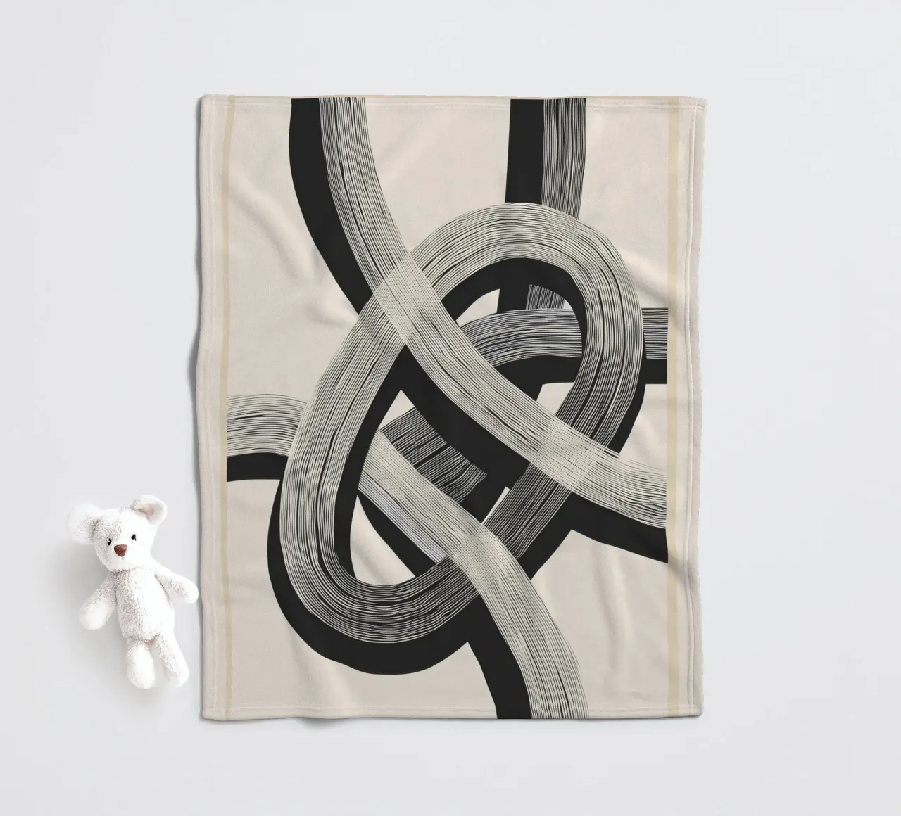 Interwoven Lines Abstract Art 1 coperta in pile da Nadjaa