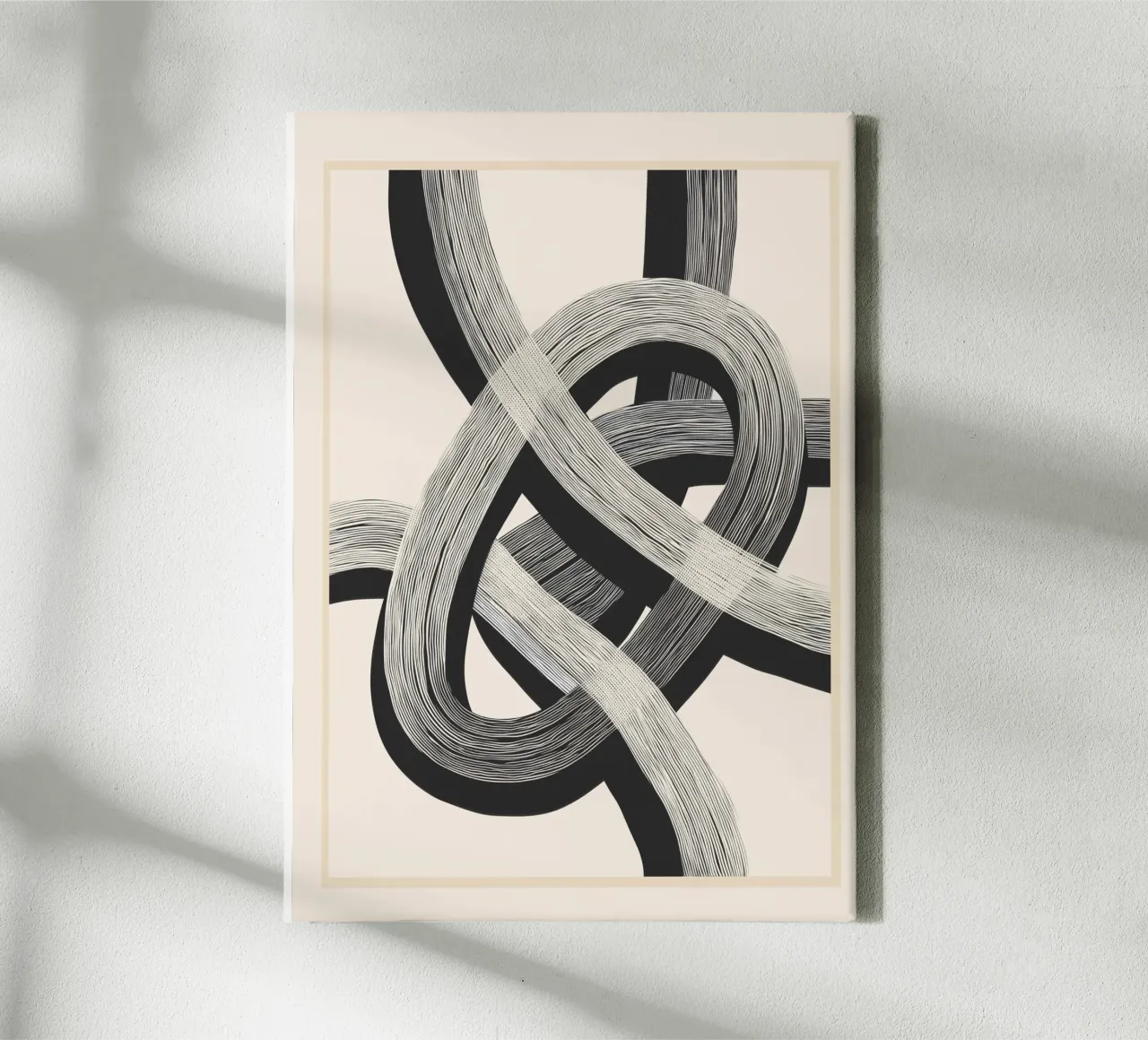Interwoven Lines Abstract Art 1 tela con Cornice a cassetta da Nadjaa