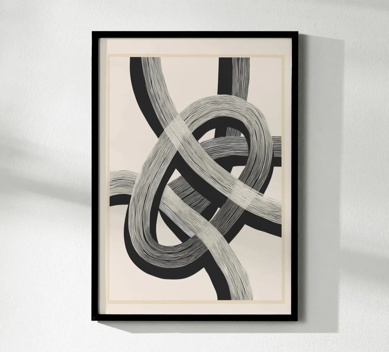 Interwoven Lines Abstract Art 1 carta hahnemühle da Nadjaa