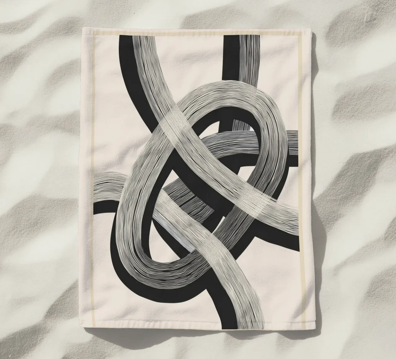 Interwoven Lines Abstract Art 1 telo mare da Nadjaa
