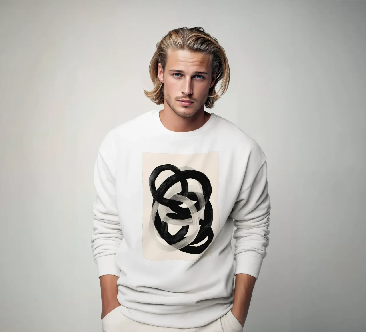 Interwoven Lines Abstract Art 2 felpa da Nadjaa