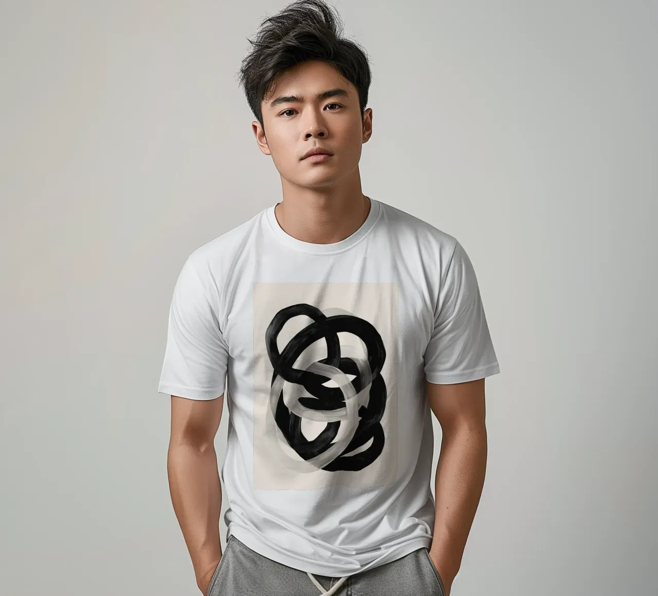 Interwoven Lines Abstract Art 2 t-shirt da Nadjaa