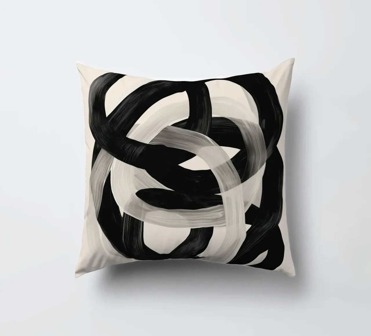 Interwoven Lines Abstract Art 2 cuscino da Nadjaa