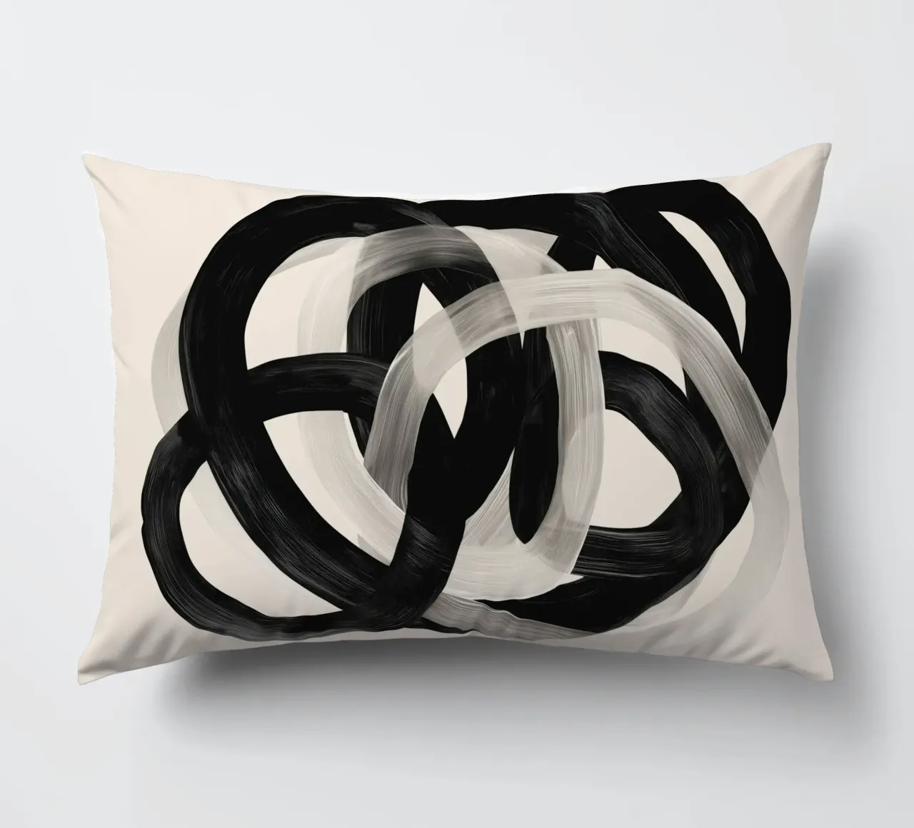 Interwoven Lines Abstract Art 2 cuscino da Nadjaa