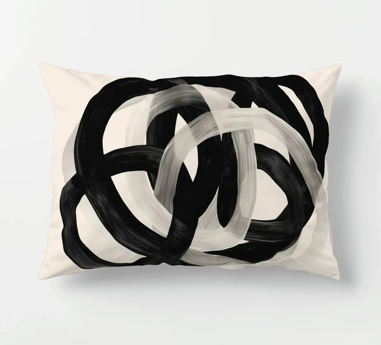 Interwoven Lines Abstract Art 2 cuscino da Nadjaa