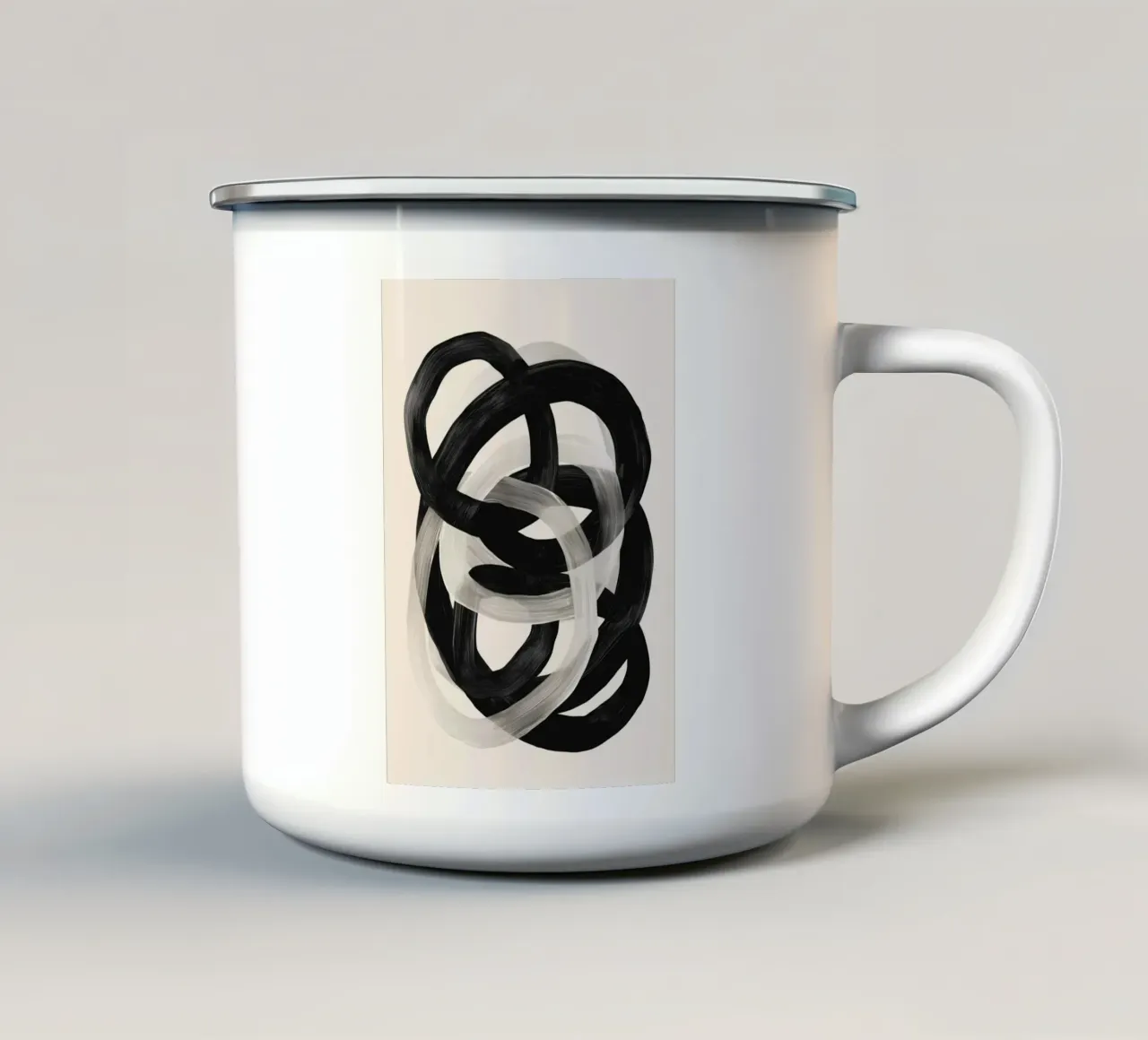 Interwoven Lines Abstract Art 2 tazza in smalto da Nadjaa