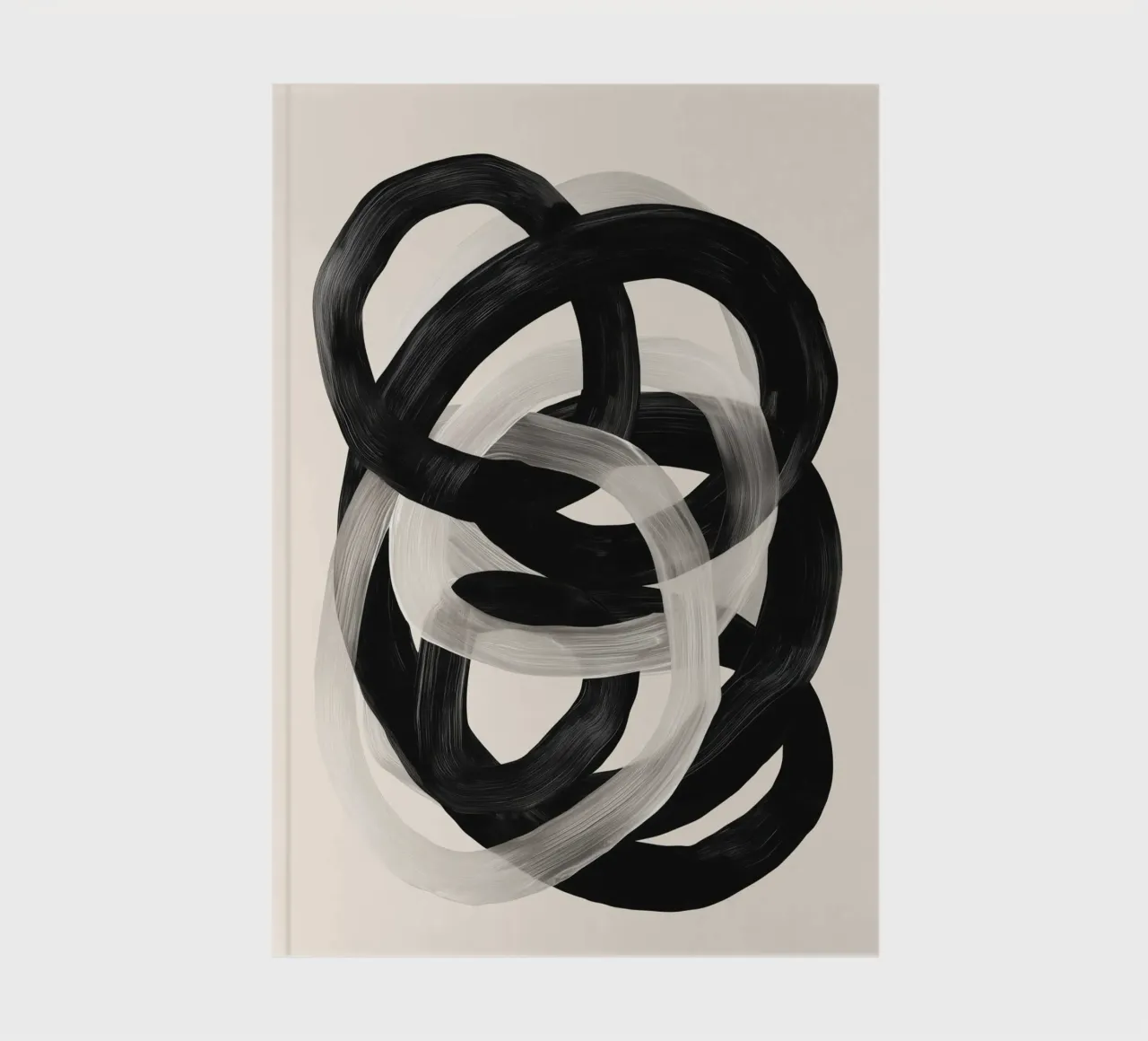 Interwoven Lines Abstract Art 2 notebook by Nadjaa