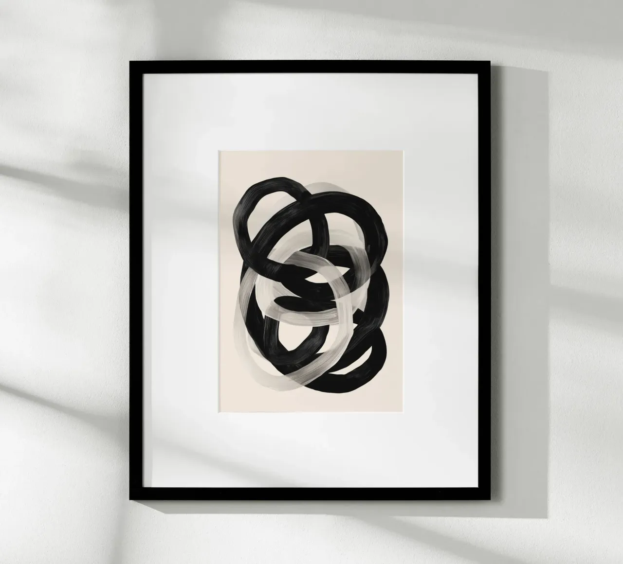 Interwoven Lines Abstract Art 2 carta hahnemühle da Nadjaa