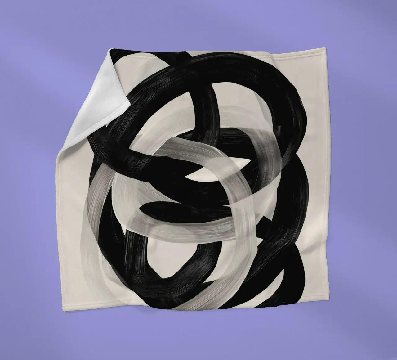 Interwoven Lines Abstract Art 2 coperta in pile da Nadjaa