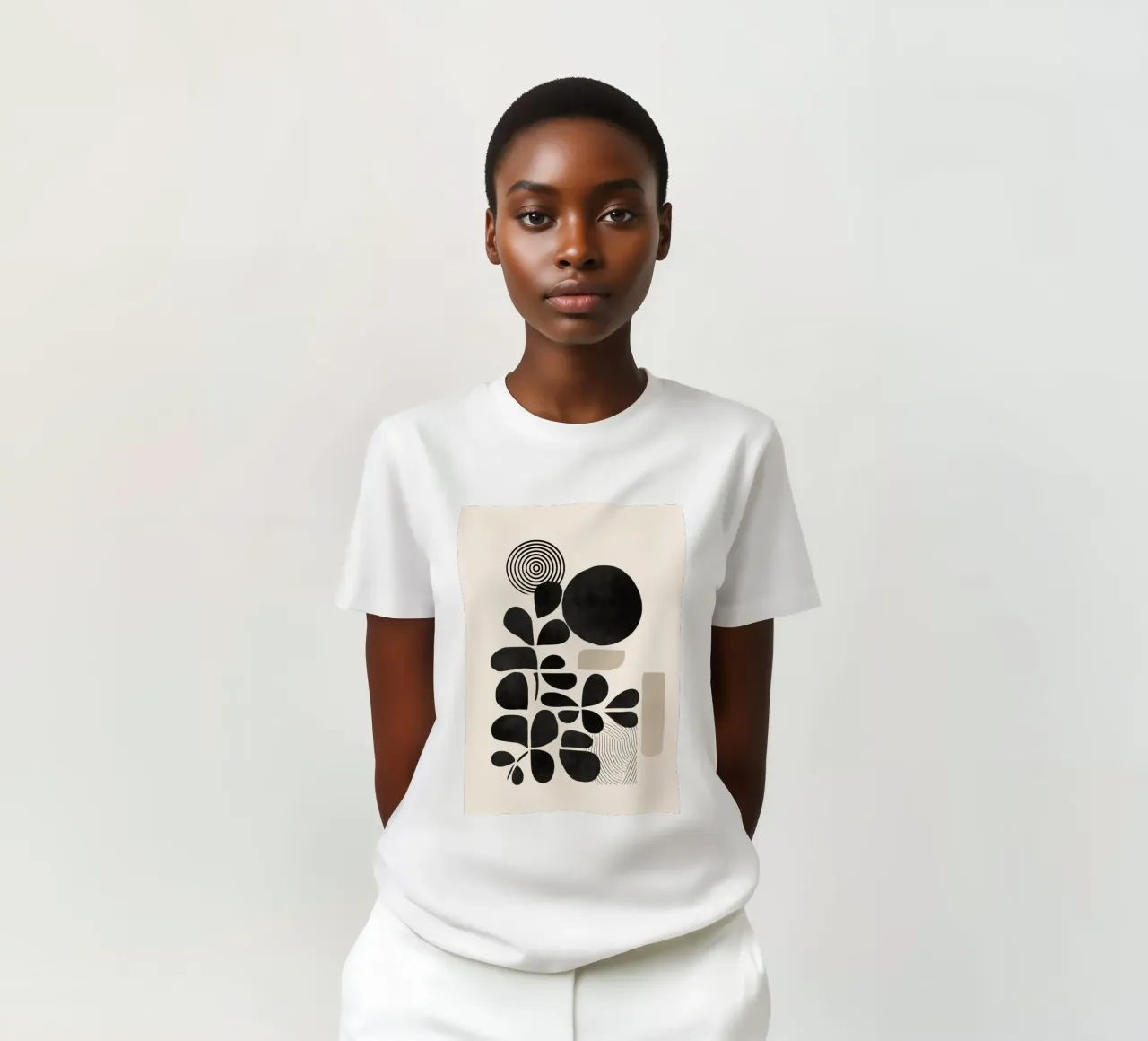 Modern Botanicals – Abstract Minimalist Shapes t-shirt da Nadjaa