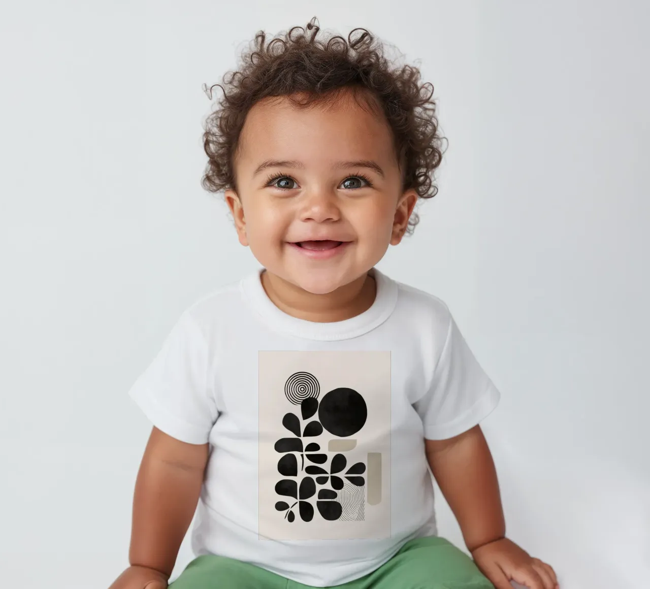 Modern Botanicals – Abstract Minimalist Shapes maglietta neonato da Nadjaa