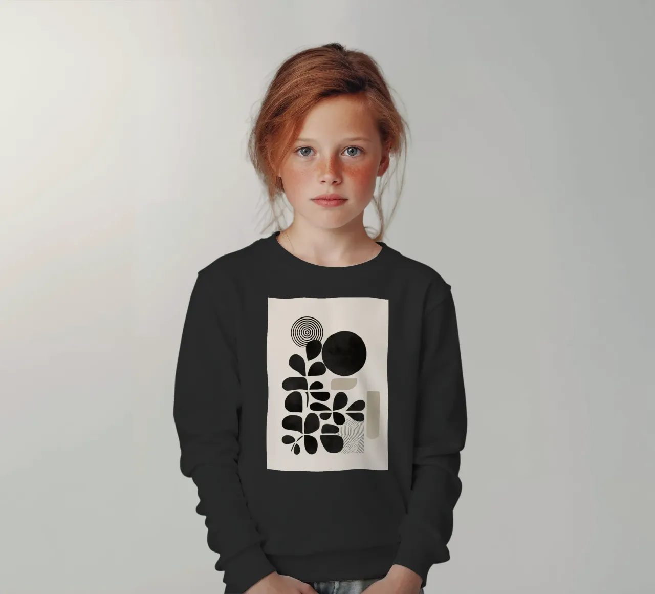 Modern Botanicals – Abstract Minimalist Shapes felpa bambino da Nadjaa