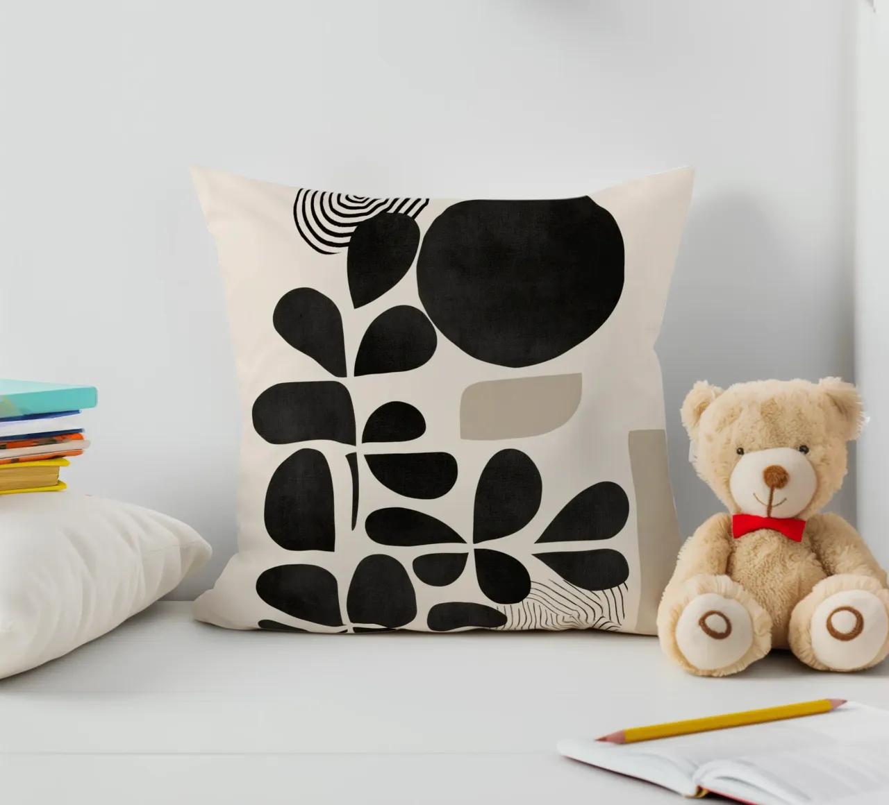 Modern Botanicals – Abstract Minimalist Shapes cuscino da Nadjaa