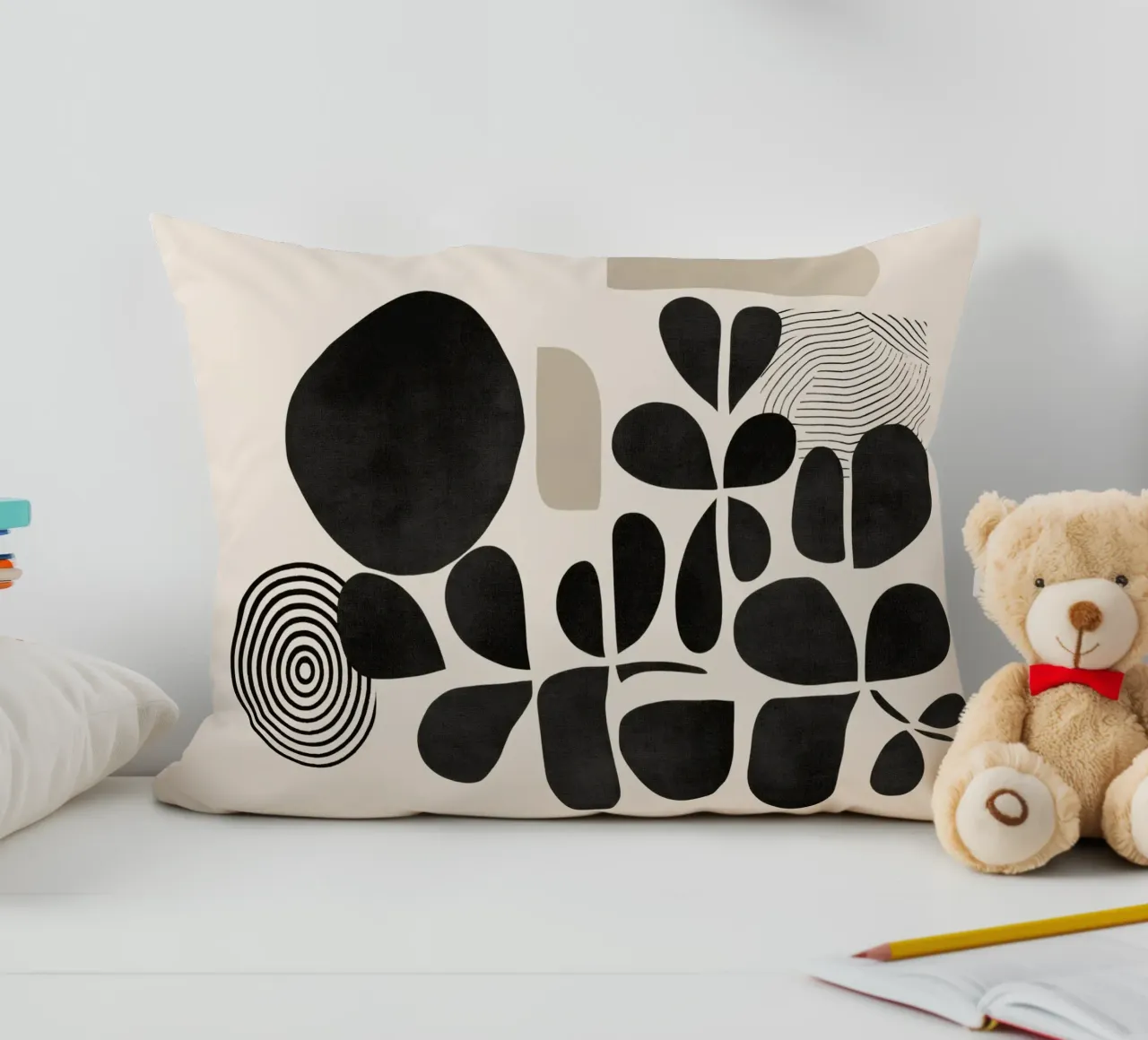 Modern Botanicals – Abstract Minimalist Shapes cuscino da Nadjaa