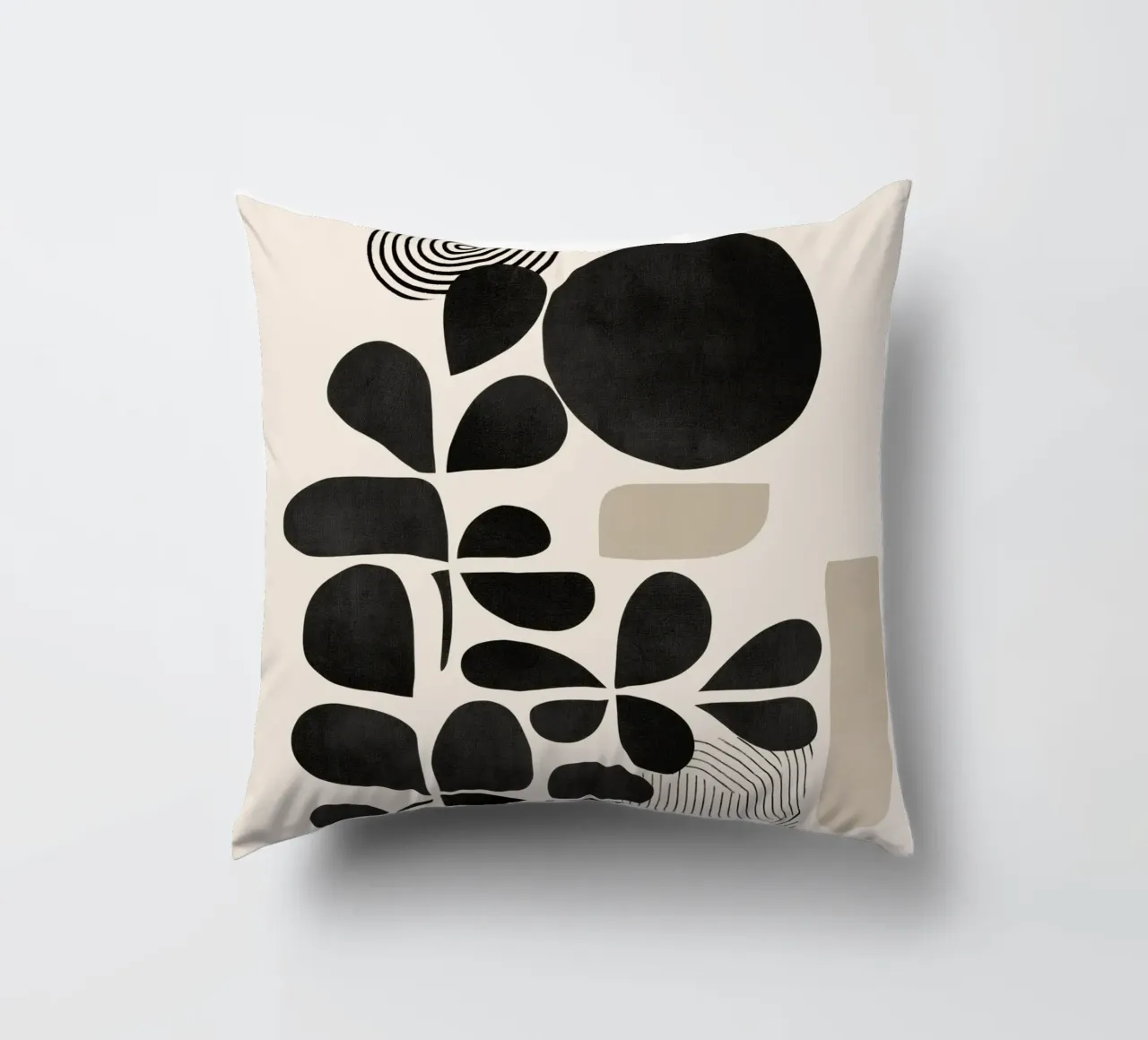 Modern Botanicals – Abstract Minimalist Shapes cuscino da Nadjaa