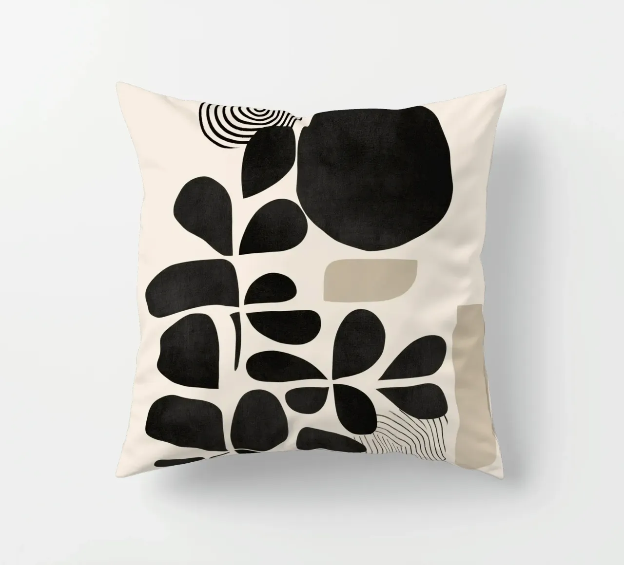 Modern Botanicals – Abstract Minimalist Shapes cuscino da Nadjaa