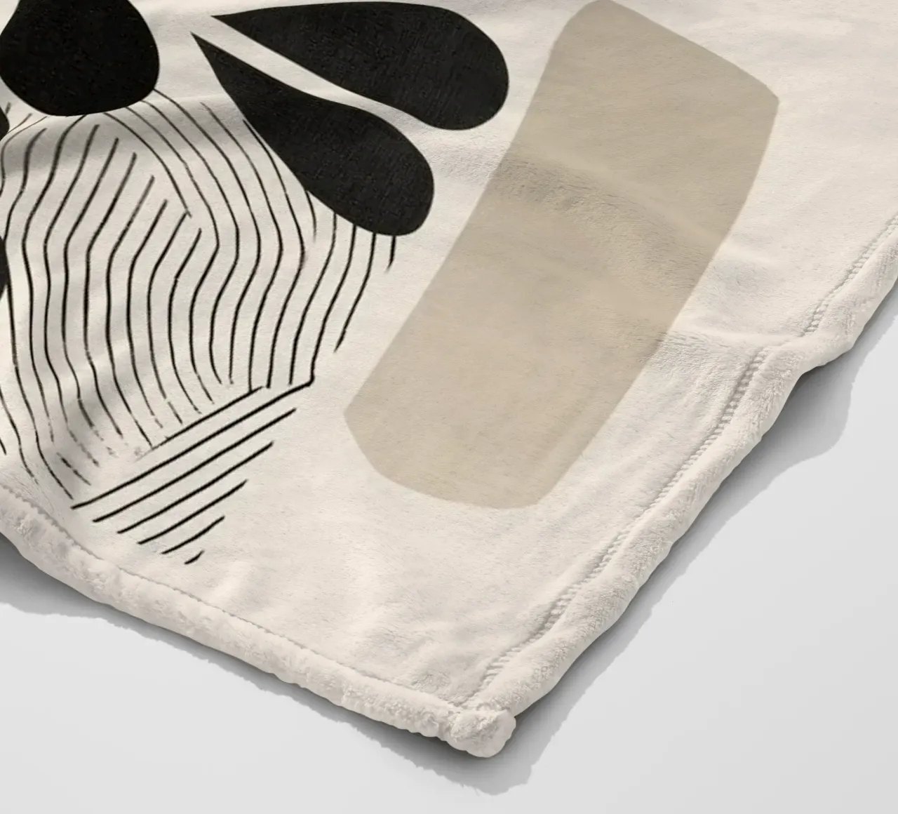 Modern Botanicals – Abstract Minimalist Shapes coperta in pile da Nadjaa