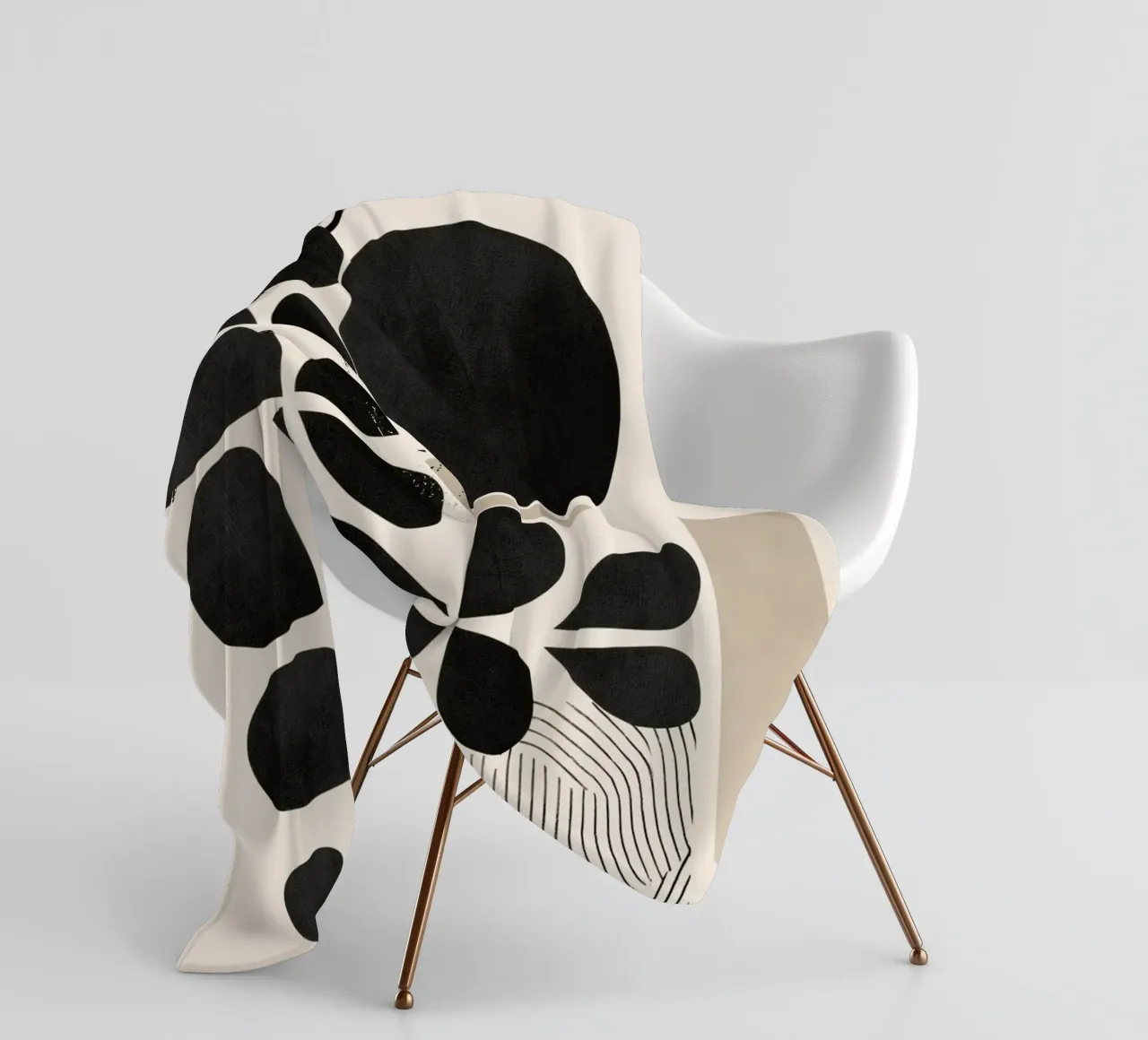 Modern Botanicals – Abstract Minimalist Shapes coperta in pile da Nadjaa