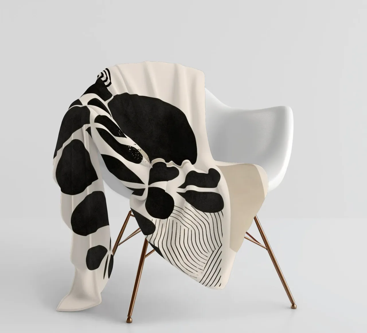 Modern Botanicals – Abstract Minimalist Shapes coperta in pile da Nadjaa