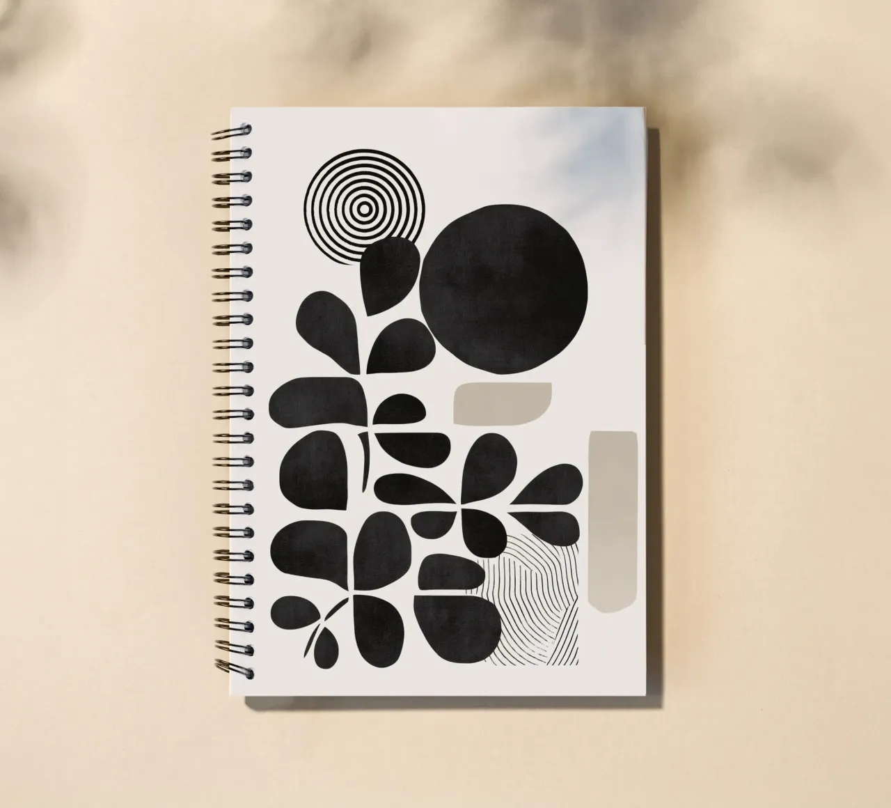 Modern Botanicals – Abstract Minimalist Shapes diario ad anelli da Nadjaa