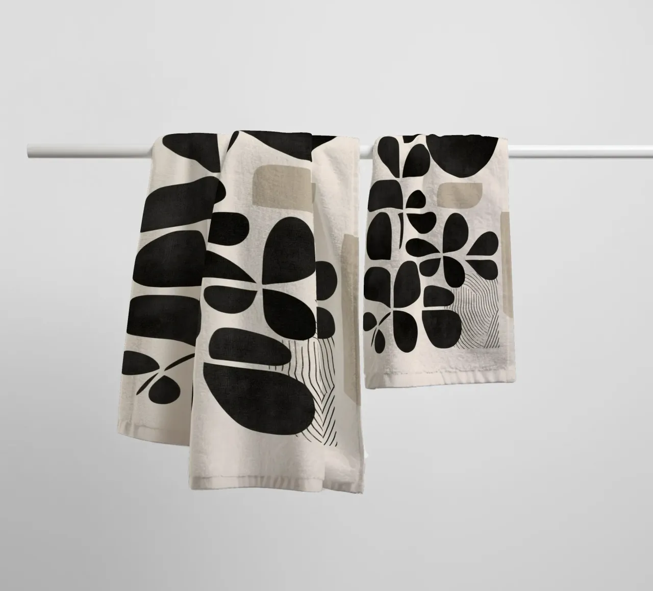 Modern Botanicals – Abstract Minimalist Shapes asciugamano da bagno da Nadjaa