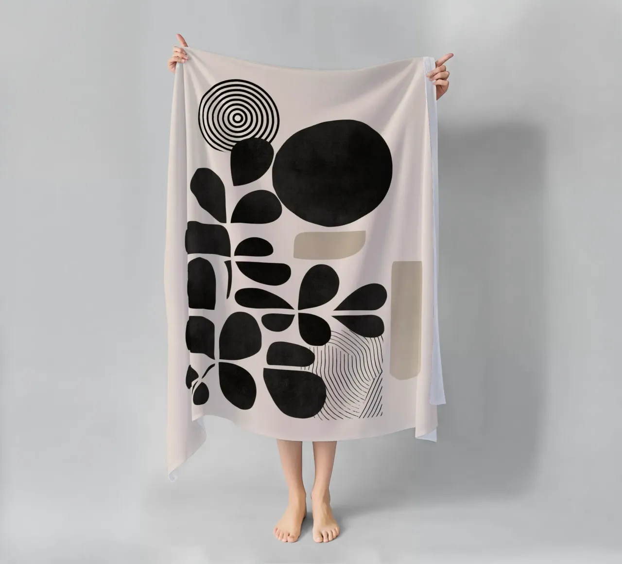 Modern Botanicals – Abstract Minimalist Shapes telo mare da Nadjaa