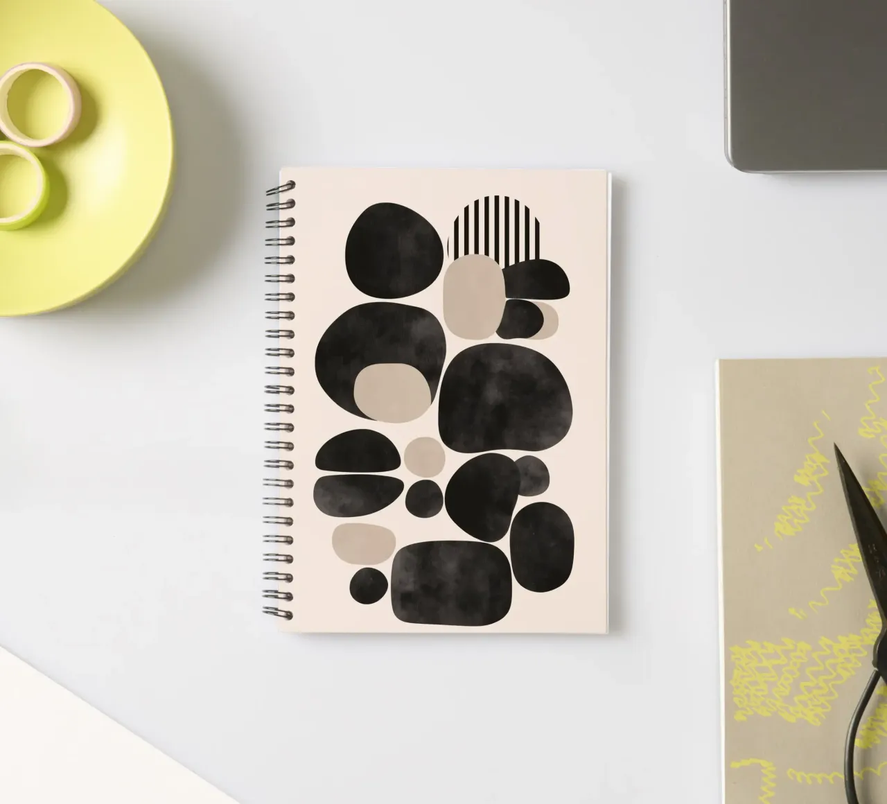 Pebble Form spiral notebook by Nadjaa
