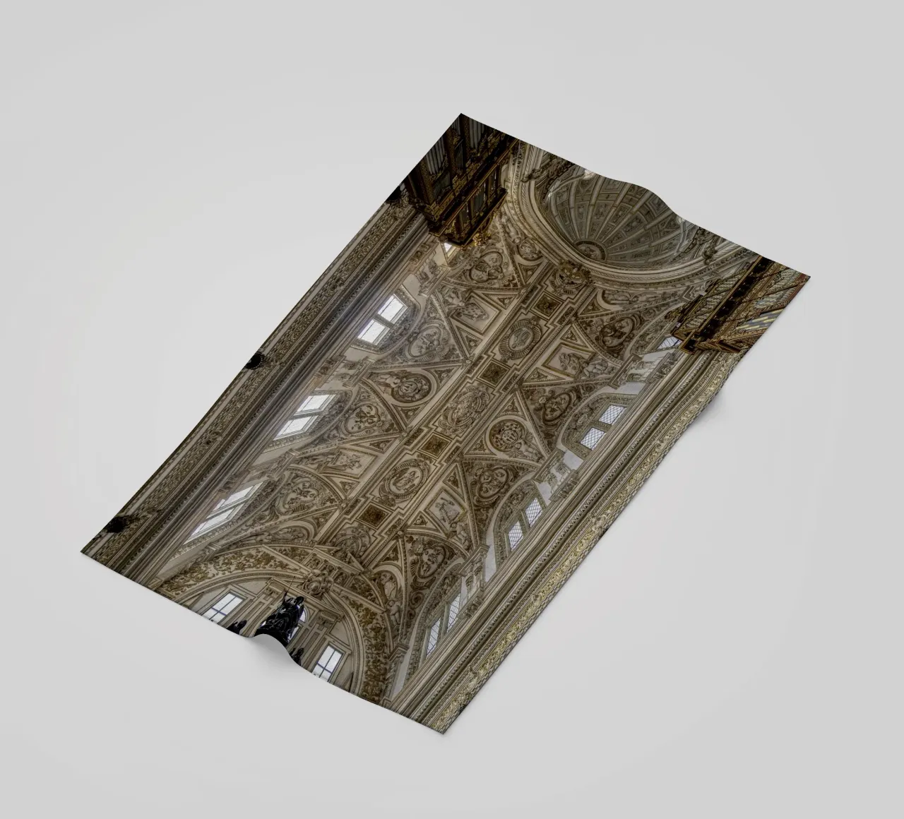 Baroque sacred architecture in the Mezquita beach towel by Bilderwelt - Kunst für die Wand