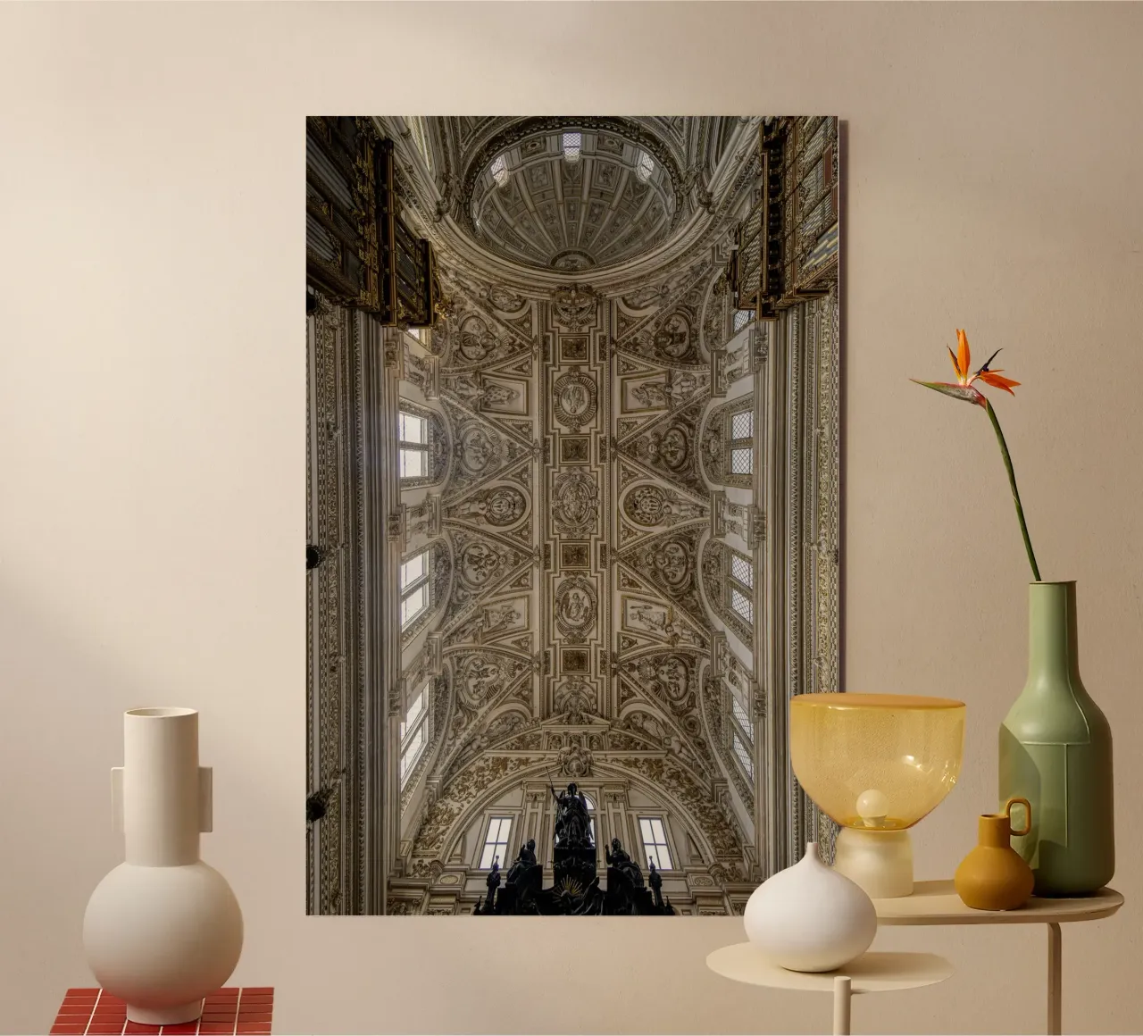 Baroque sacred architecture in the Mezquita forex plate by Bilderwelt - Kunst für die Wand