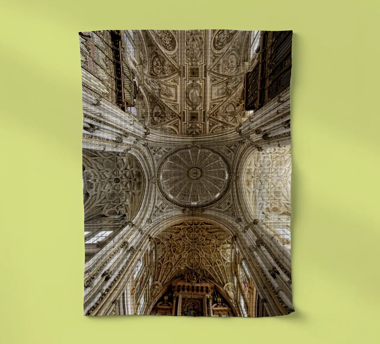 Voûte gothique avec guidage lumineux à Cordoue torchon de Bilderwelt - Kunst für die Wand