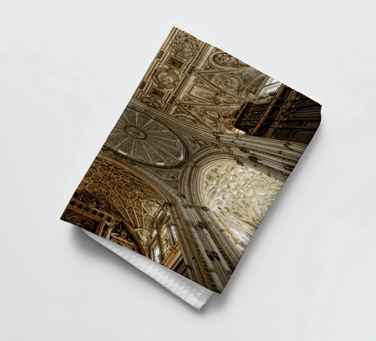 Voûte gothique avec guidage lumineux à Cordoue torchon de Bilderwelt - Kunst für die Wand