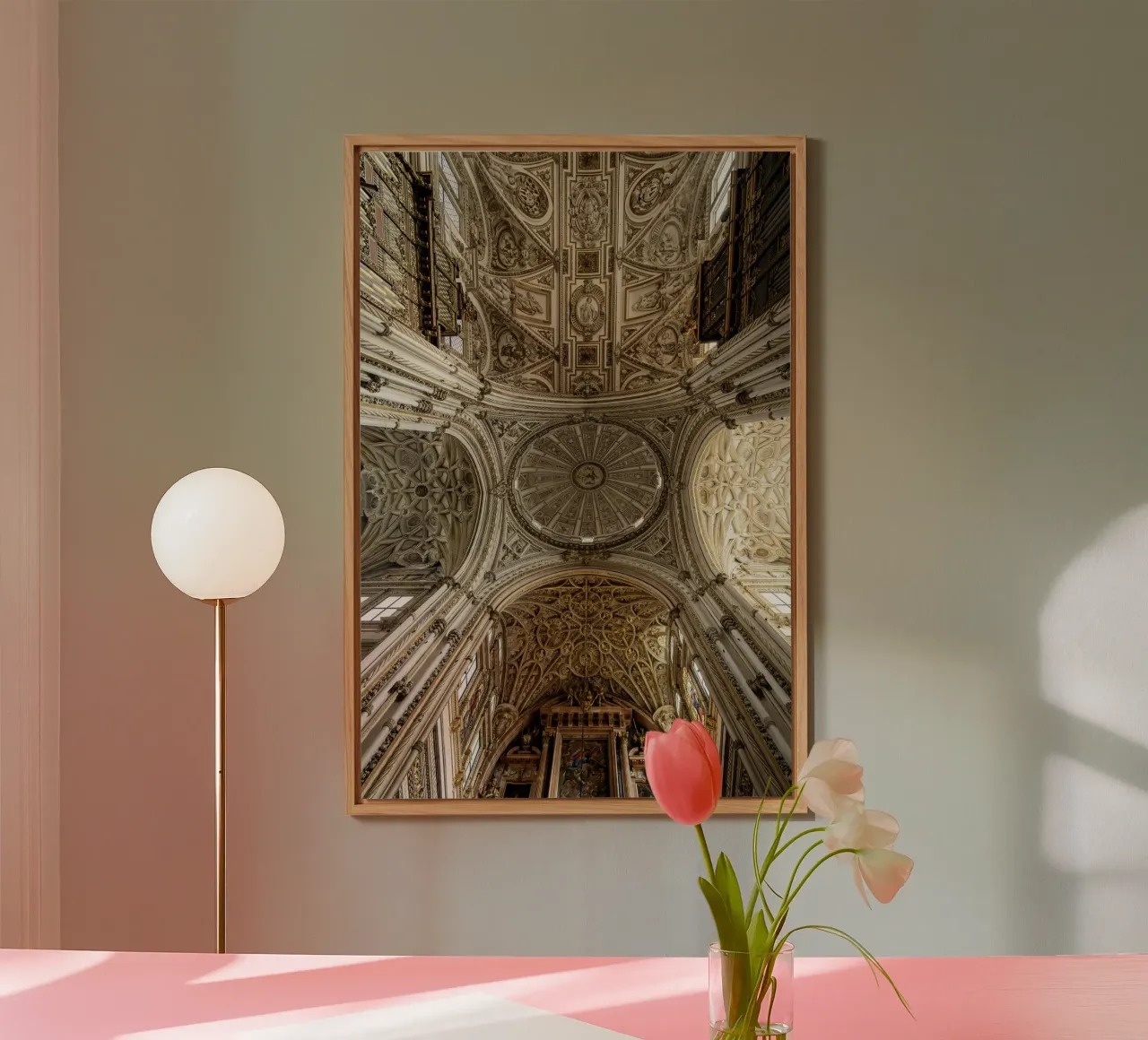 Voûte gothique avec guidage lumineux à Cordoue panneau forex de Bilderwelt - Kunst für die Wand