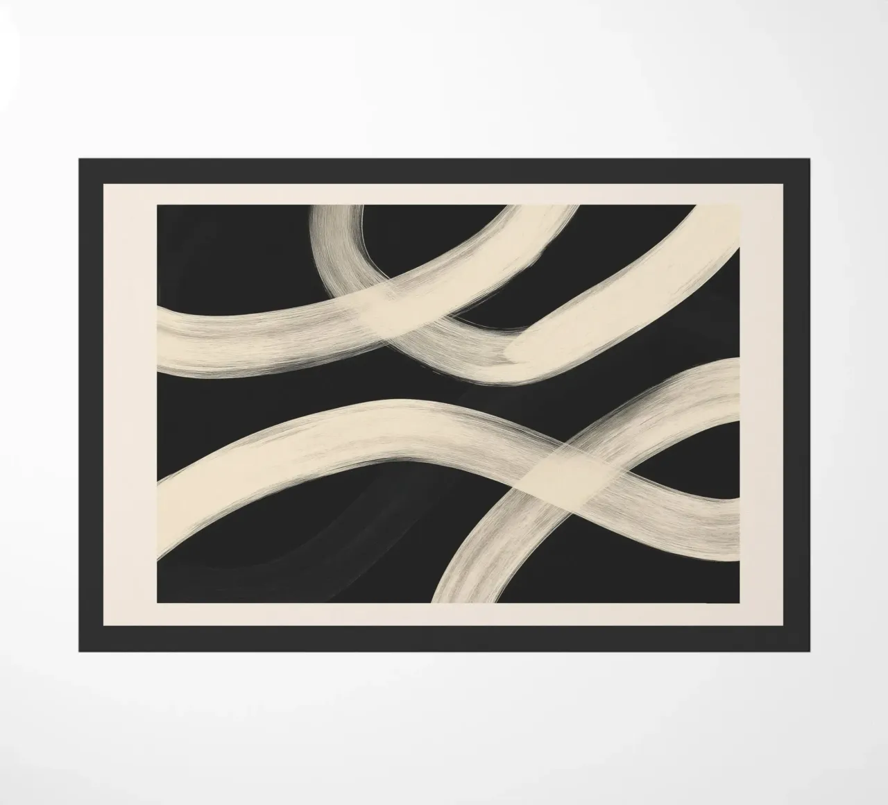 Black and White Abstract Line Art No. 1 zerbino da Flow Line