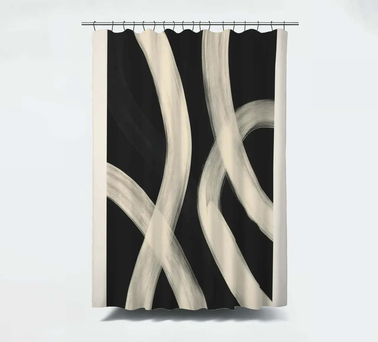 Black and White Abstract Line Art No. 1 tenda da doccia da Flow Line