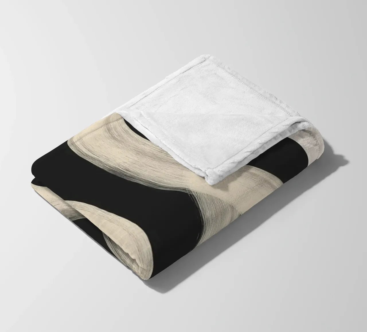 Black and White Abstract Line Art No. 1 coperta in pile da Flow Line