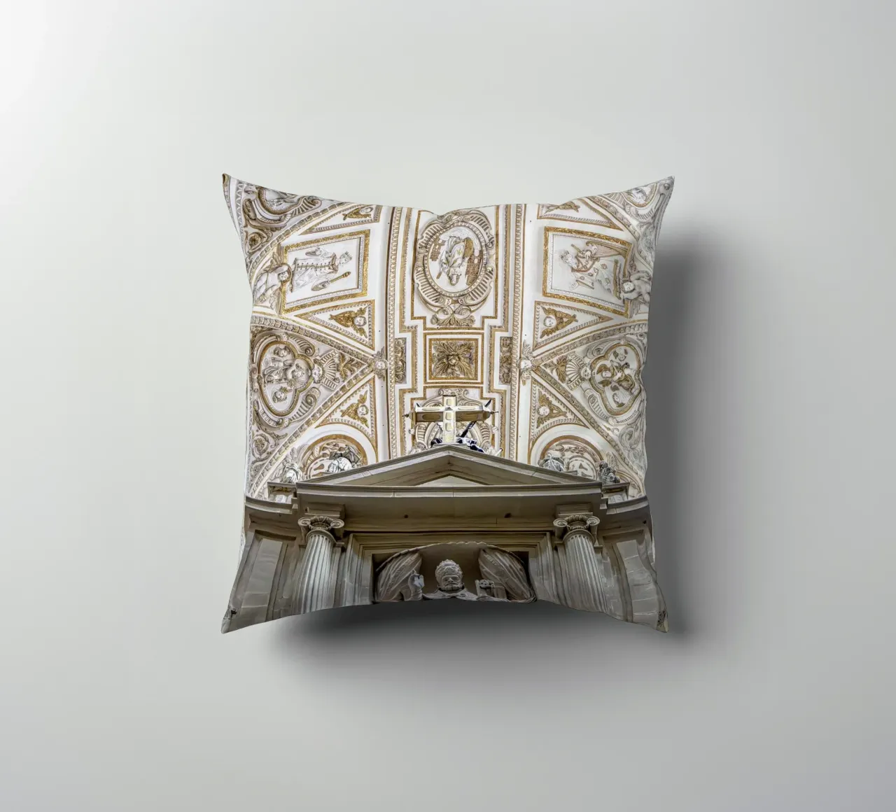 Baroque vault with altarpiece in Córdoba decorative cushion by Bilderwelt - Kunst für die Wand