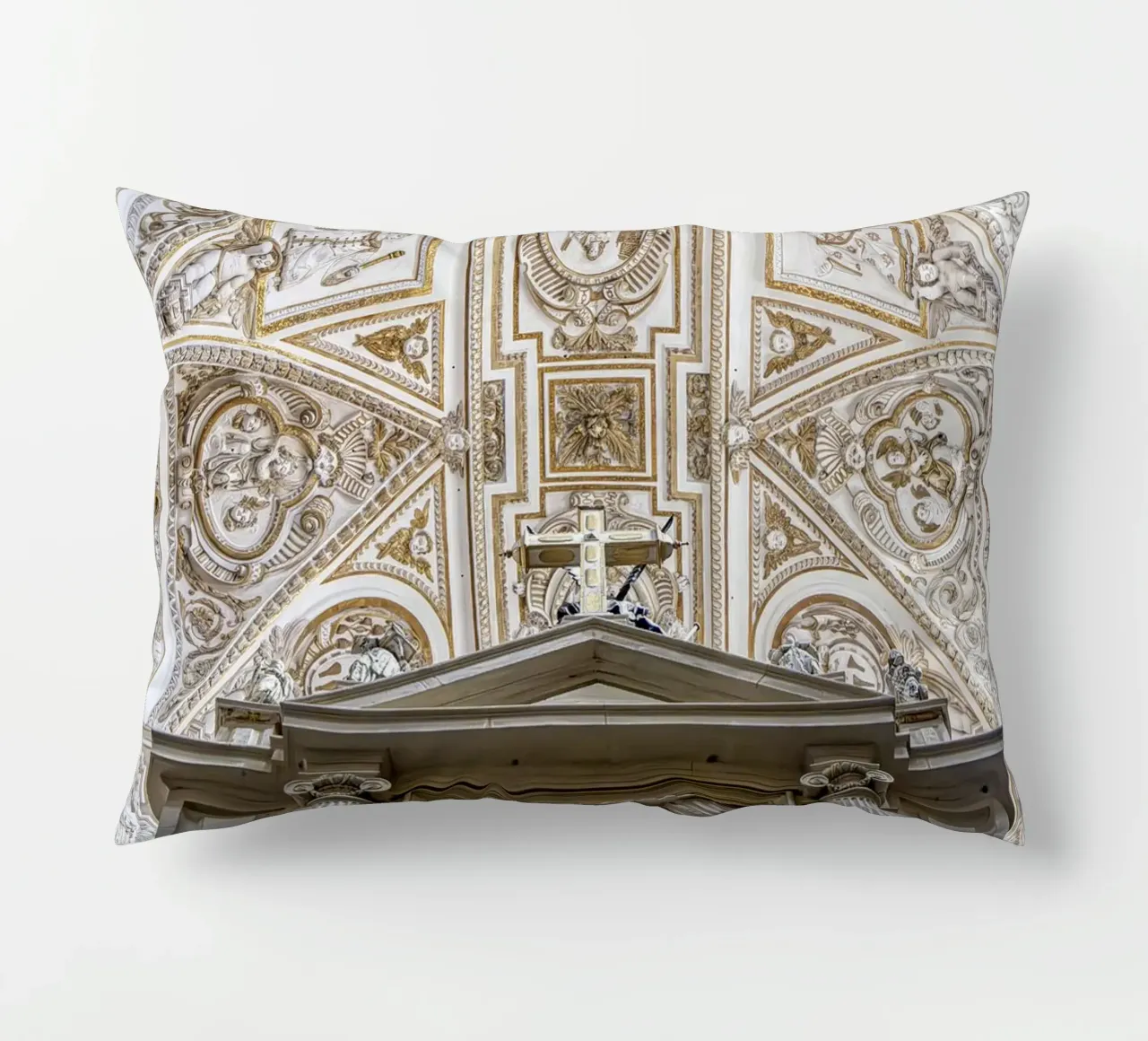 Baroque vault with altarpiece in Córdoba decorative cushion by Bilderwelt - Kunst für die Wand