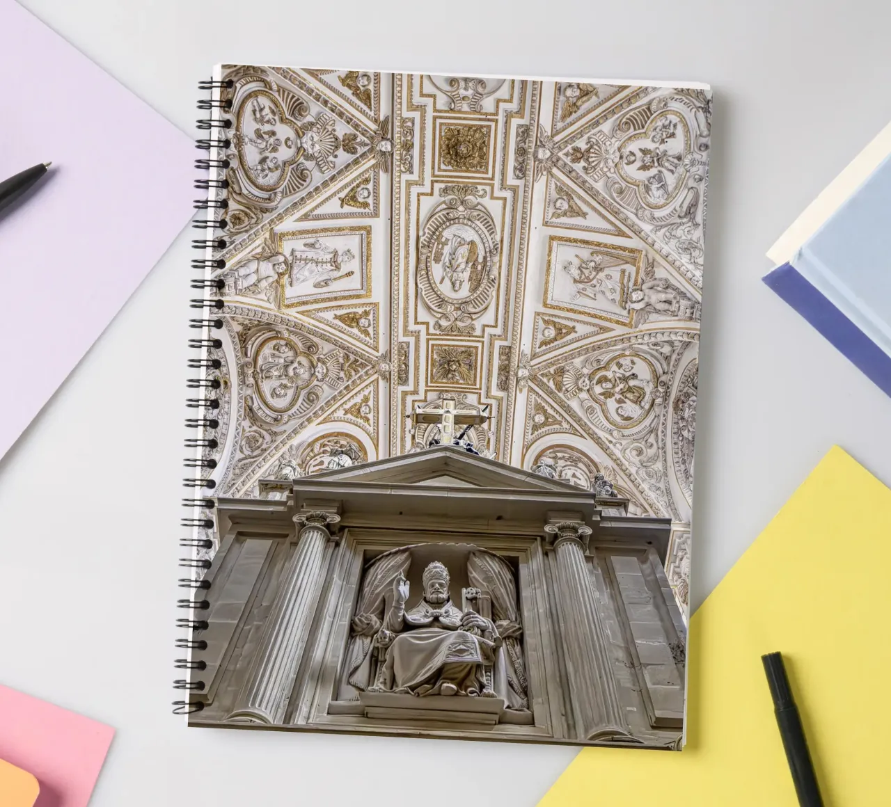 Baroque vault with altarpiece in Córdoba spiral notebook by Bilderwelt - Kunst für die Wand