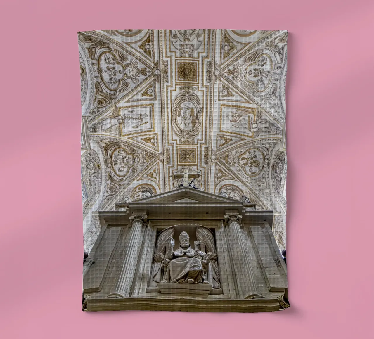 Voûte baroque avec figure d'autel à Cordoue torchon de Bilderwelt - Kunst für die Wand