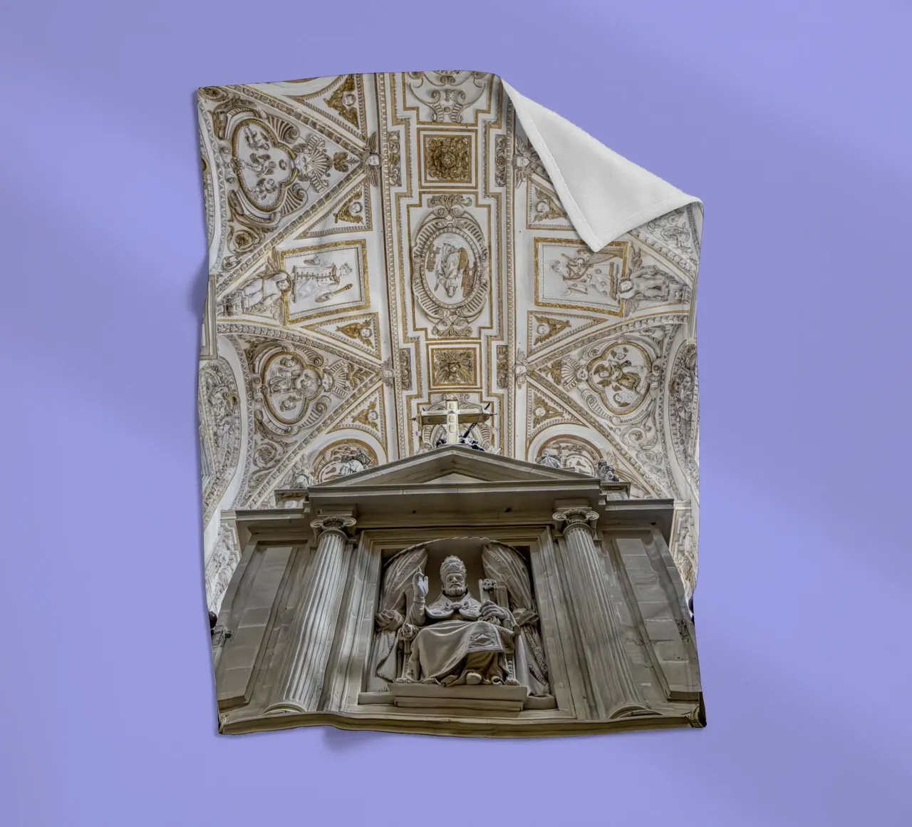 Volta barocca con pala d'altare a Córdoba coperta in pile da Bilderwelt - Kunst für die Wand