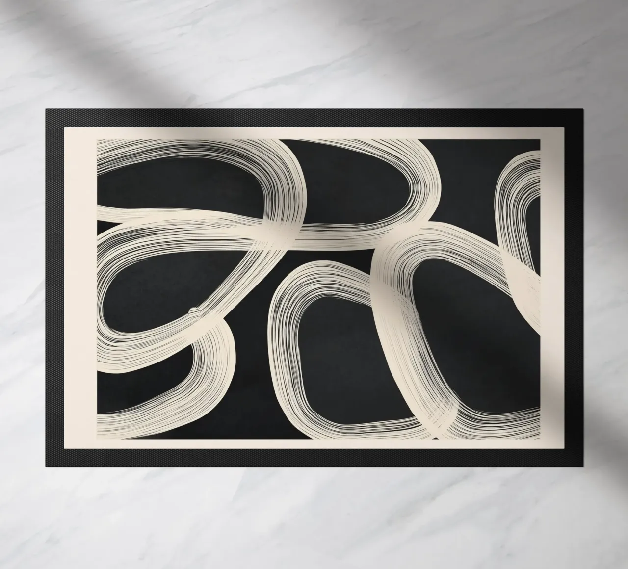 Black and White Abstract Line Art No. 2 zerbino da Flow Line