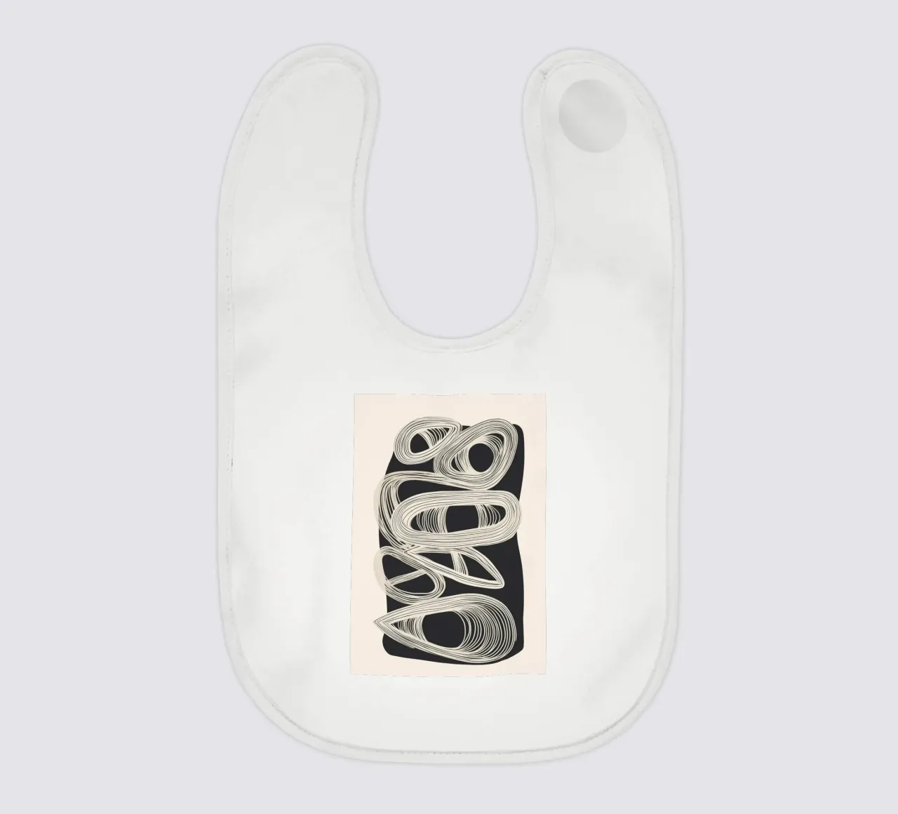Continuous Flow - Monochrome Abstract Design bavaglino da Flow Line