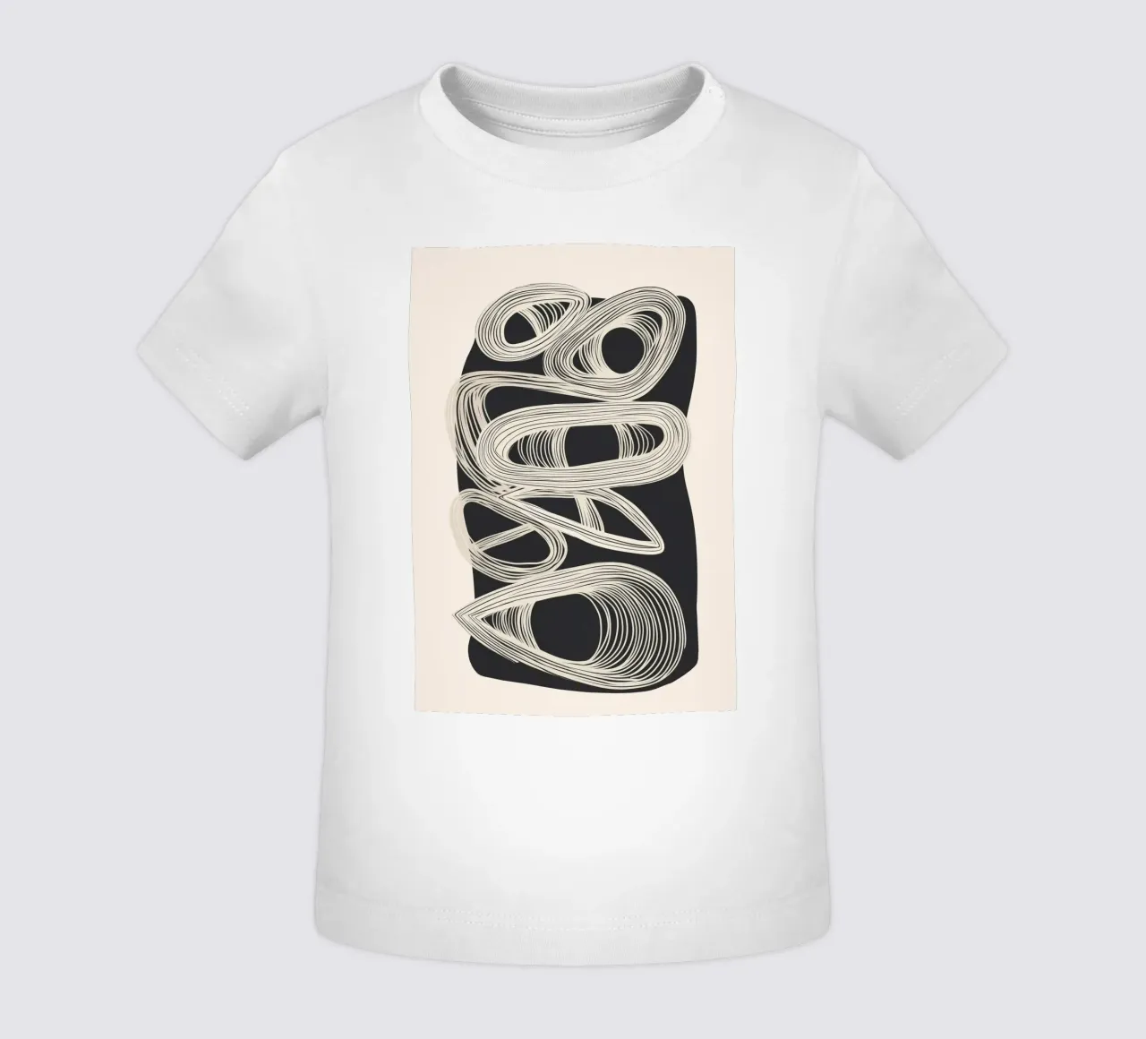 Continuous Flow - Monochrome Abstract Design maglietta neonato da Flow Line