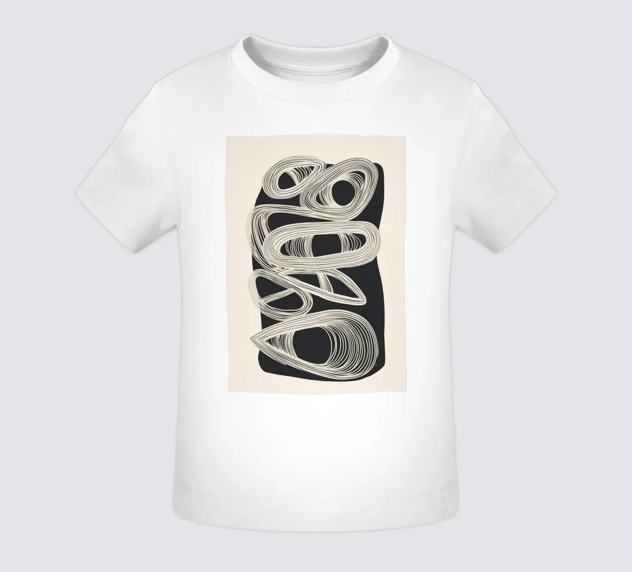 Continuous Flow - Monochrome Abstract Design maglietta neonato da Flow Line