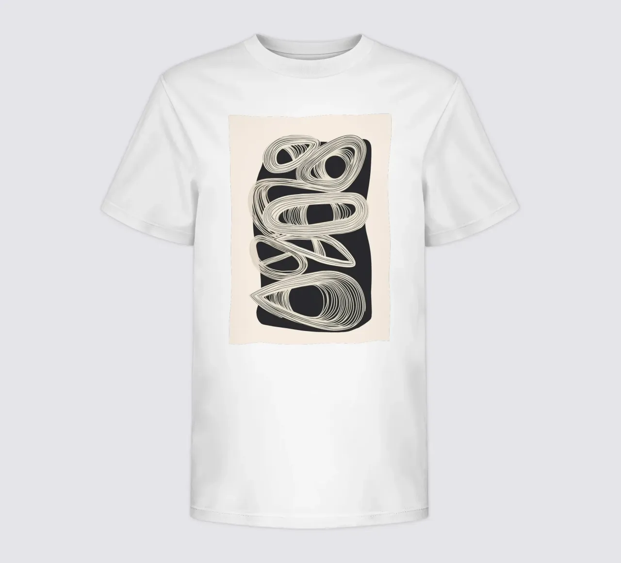 Continuous Flow - Monochrome Abstract Design t-shirt bambini da Flow Line
