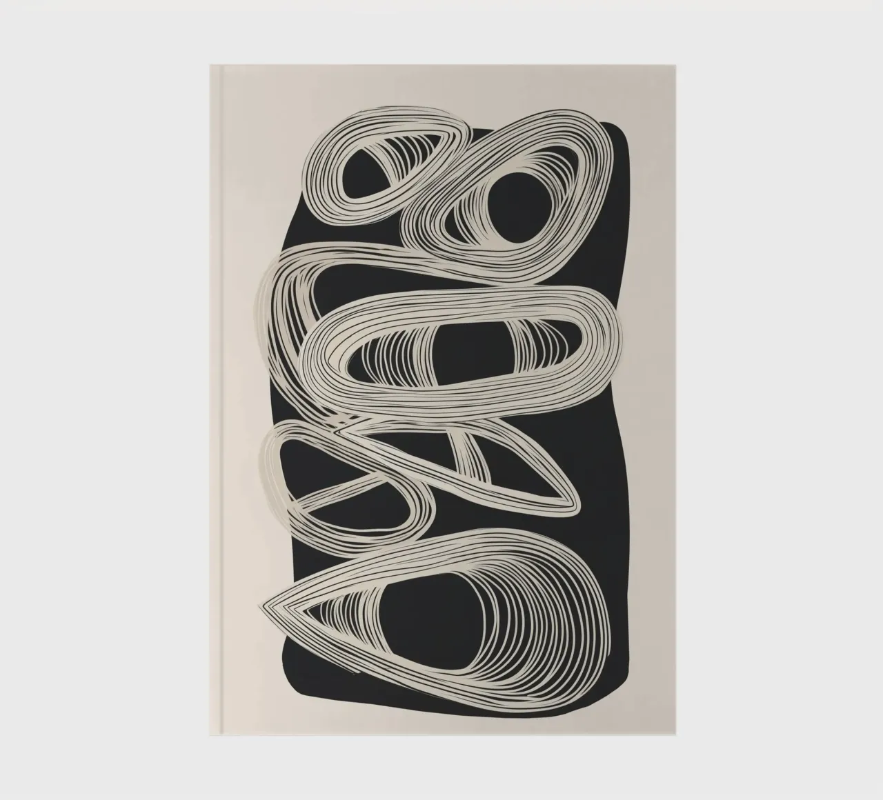 Continuous Flow - Monochrome Abstract Design diario da Flow Line