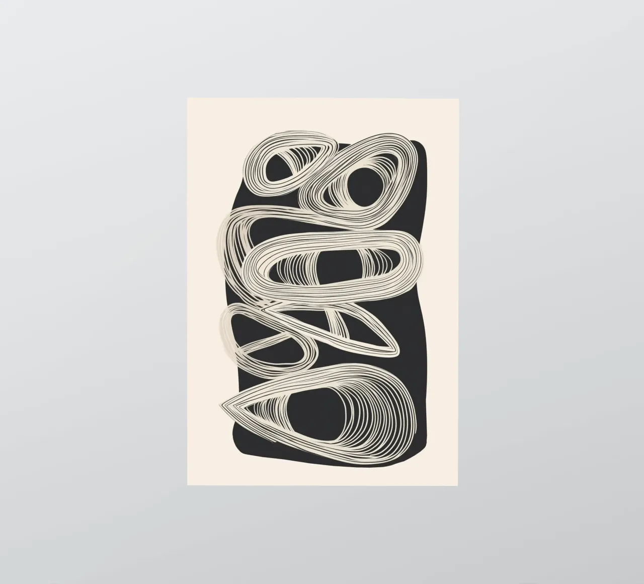 Continuous Flow - Monochrome Abstract Design adesivo da Flow Line