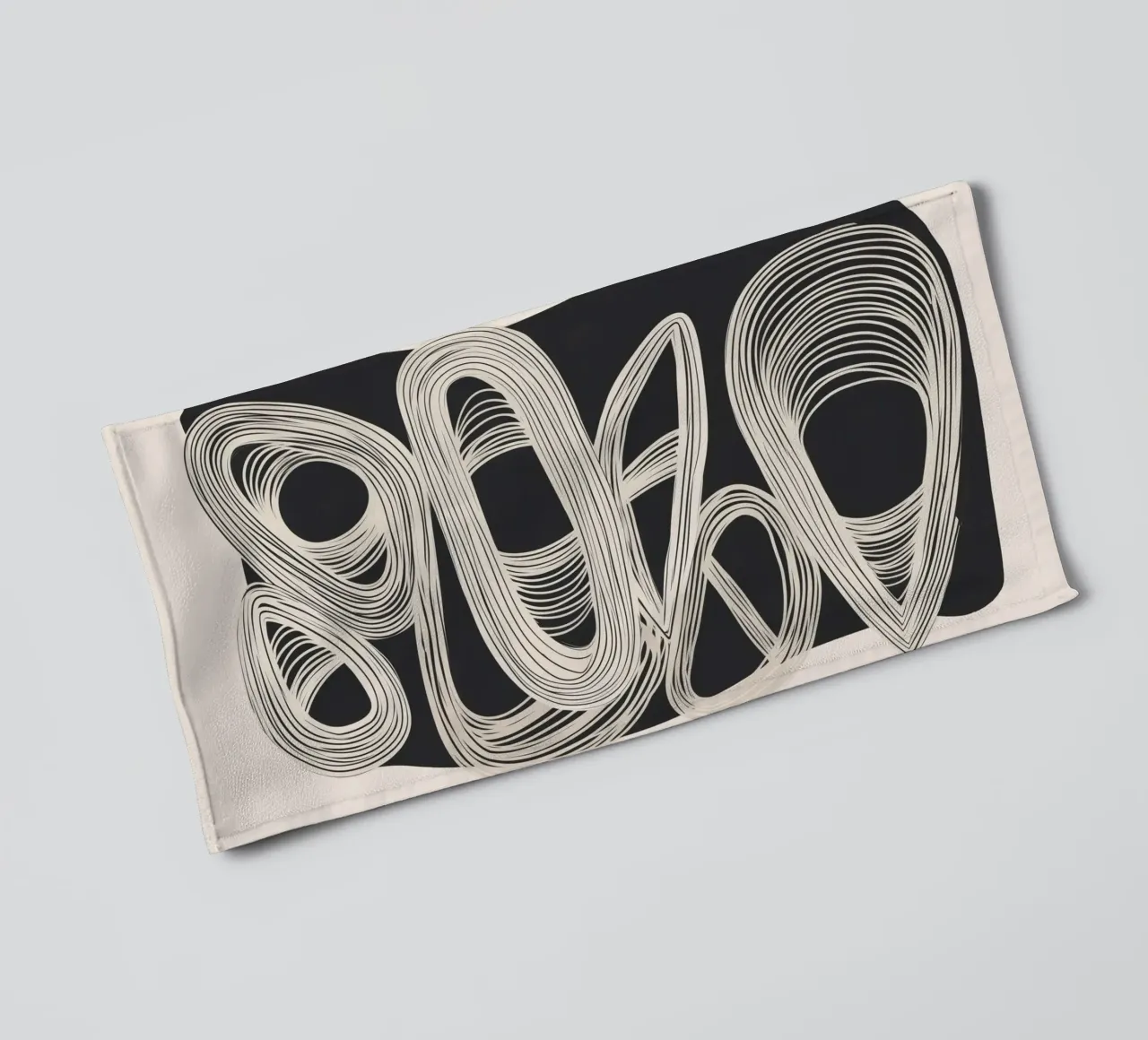 Continuous Flow - Monochrome Abstract Design asciugamano da bagno da Flow Line